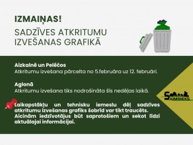 Tehnisku iemeslu dēļ traucēta sadzīves atkritumu izvešana Pelēču, Aglonas un Aizkalnes pusēs
