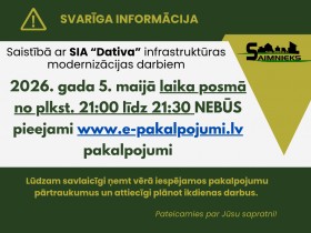 5. maijā īslaicīgi nebūs pieejami www.e-pakalpojumi.lv 