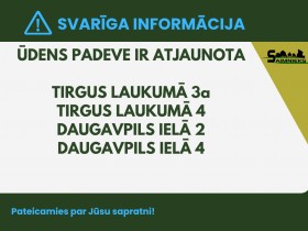 Ūdens padeve ir atjaunota