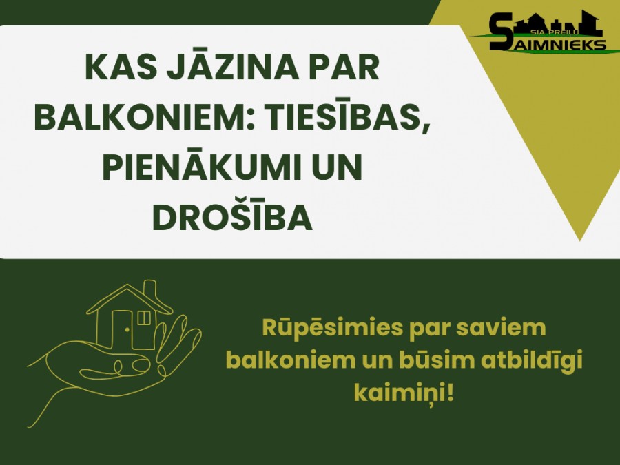 Kas jāzina par balkoniem: Tiesības, pienākumi un drošība