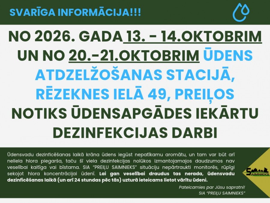 ATDZELŽOŠANAS STACIJĀ PREIĻOS NOTIKS DEZINFEKCIJAS DARBI