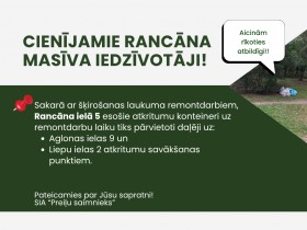 Paziņojums Rancāna masīva iedzīvotājiem